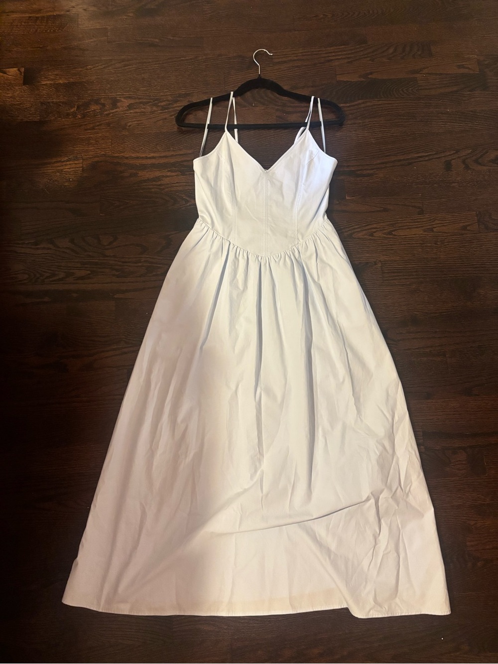 Wayf White Spaghetti-Strap Maxi Dress